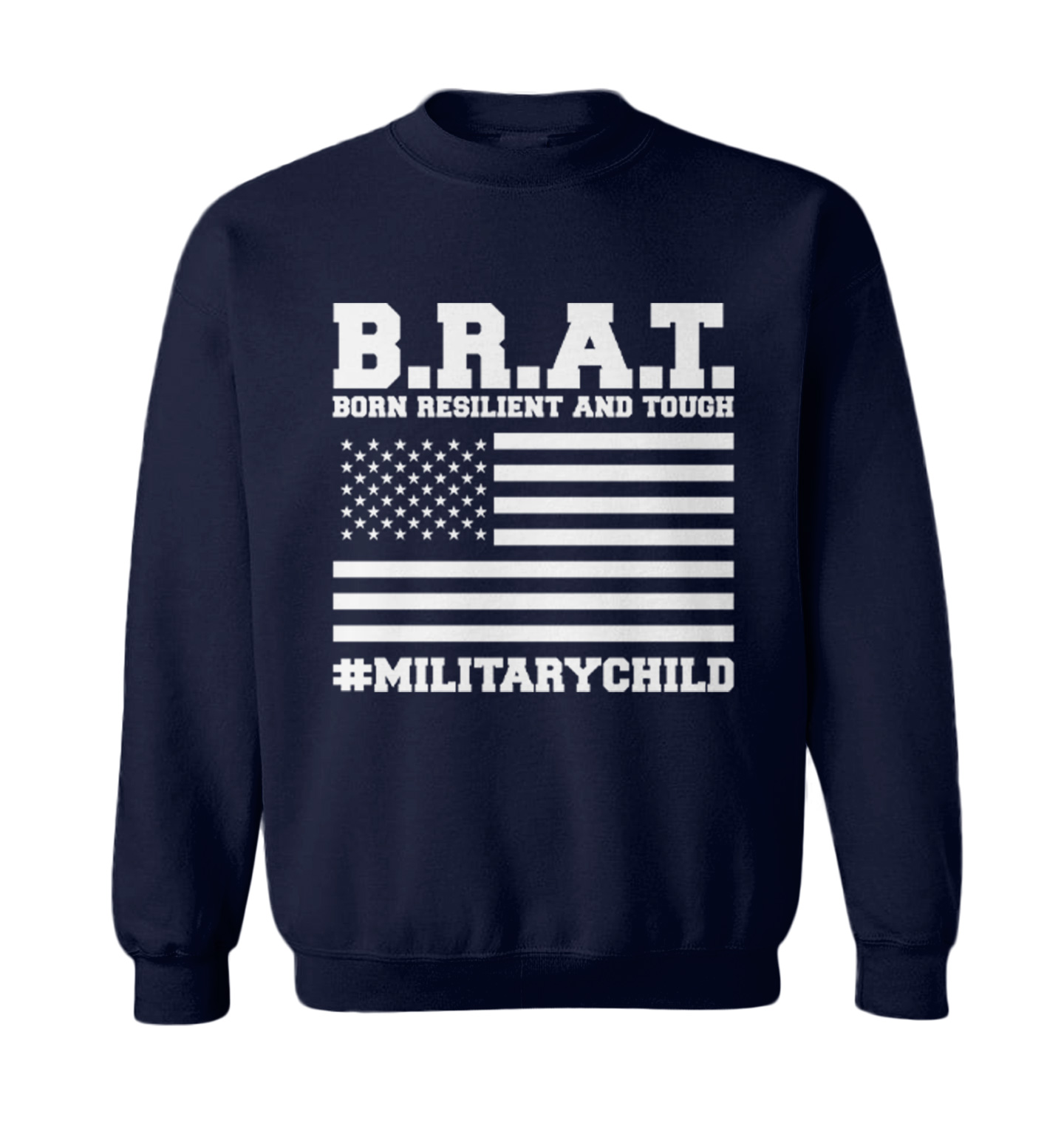 Born Resilient And Tough - Military Child United States Toddler Crewneck Sweater - Picture 5 of 8