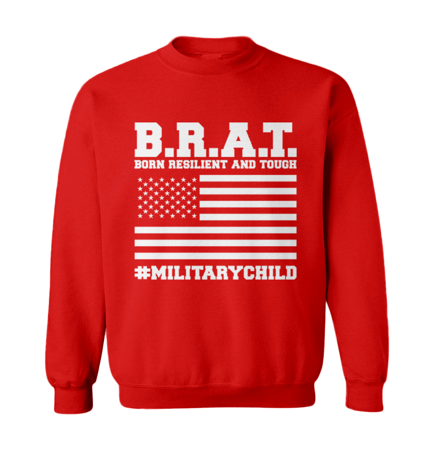 Born Resilient And Tough - Military Child United States Toddler Crewneck Sweater - Picture 7 of 8