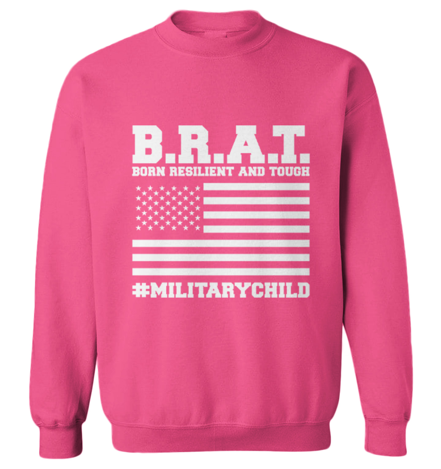 Born Resilient And Tough - Military Child United States Toddler Crewneck Sweater - Picture 6 of 8