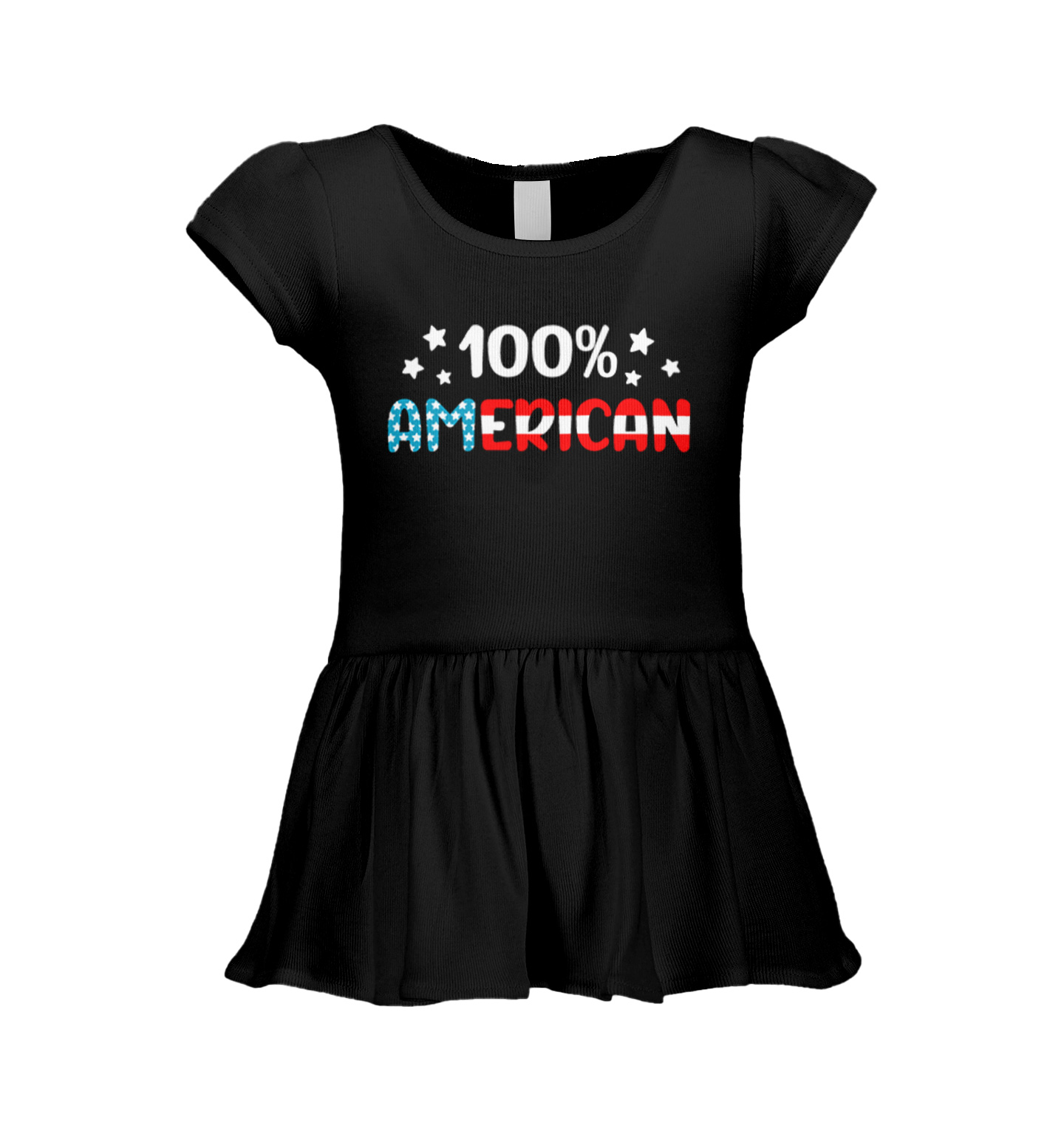 100% American – United States 4th Of July Proud Pride Infant/Toddler Dress