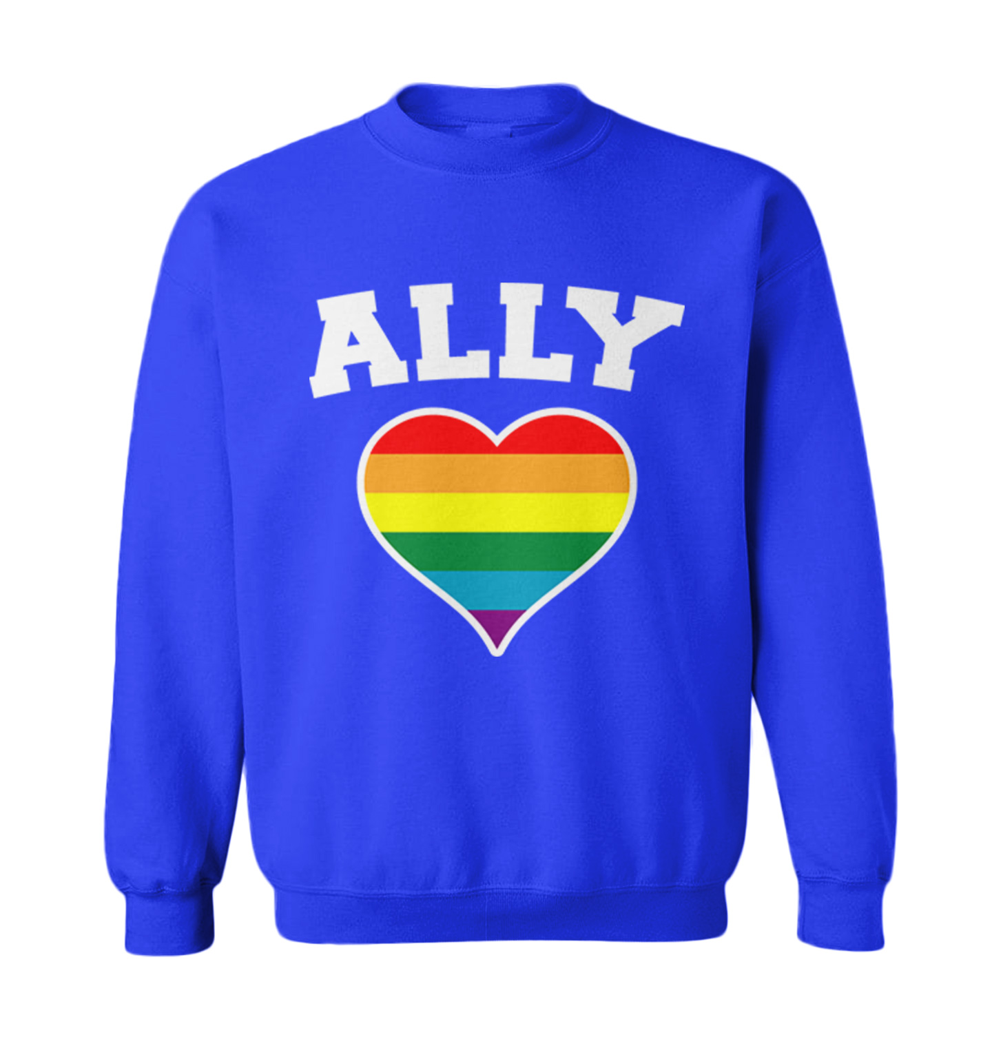 Ally Rainbow Heart - LGBTQ Pride Support Love Is Love Toddler Crewneck Sweater - Picture 8 of 8