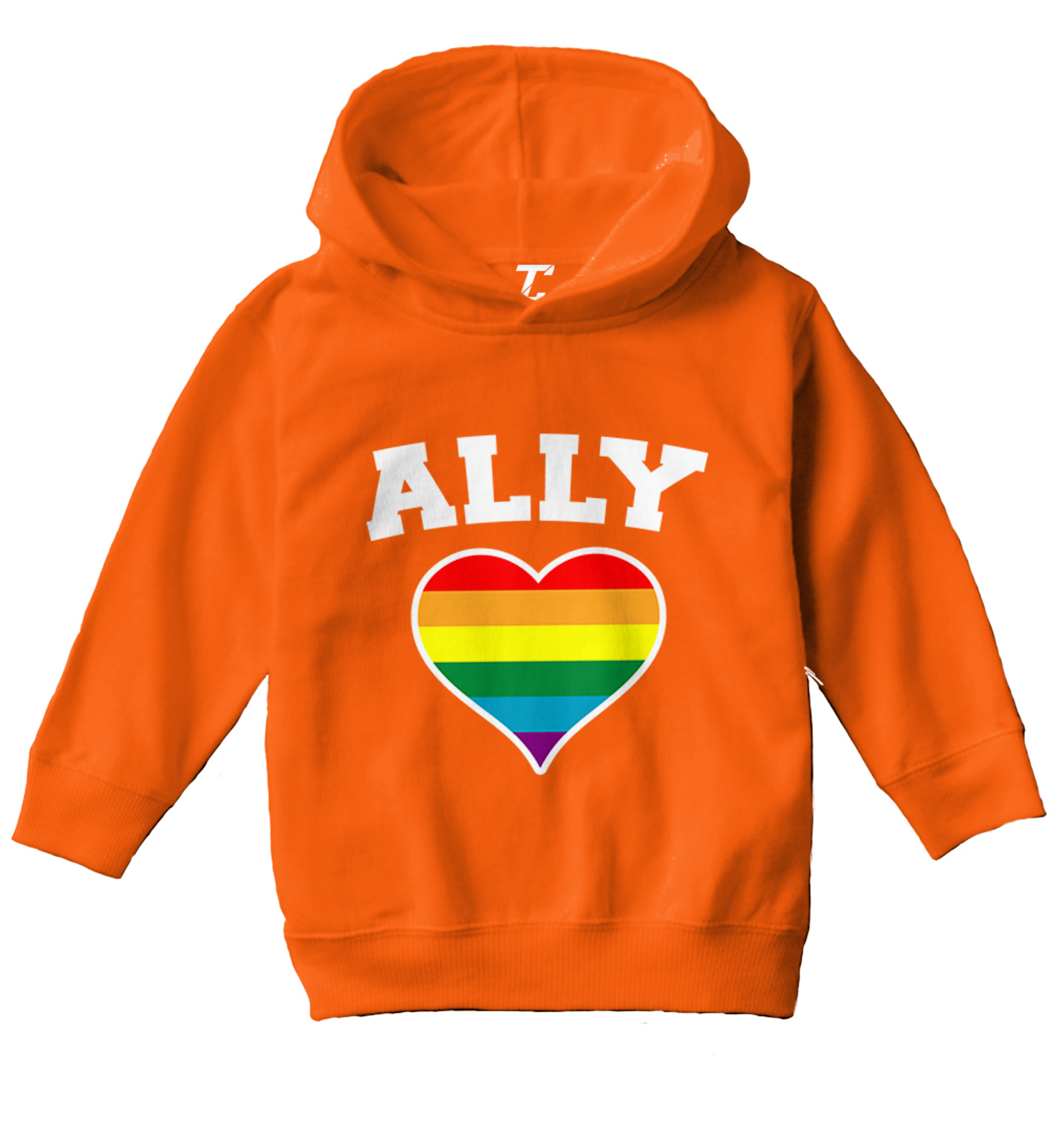 Ally Rainbow Heart - LGBTQ Pride Support Love Is Love Toddler/Youth Hoodie - Picture 8 of 12