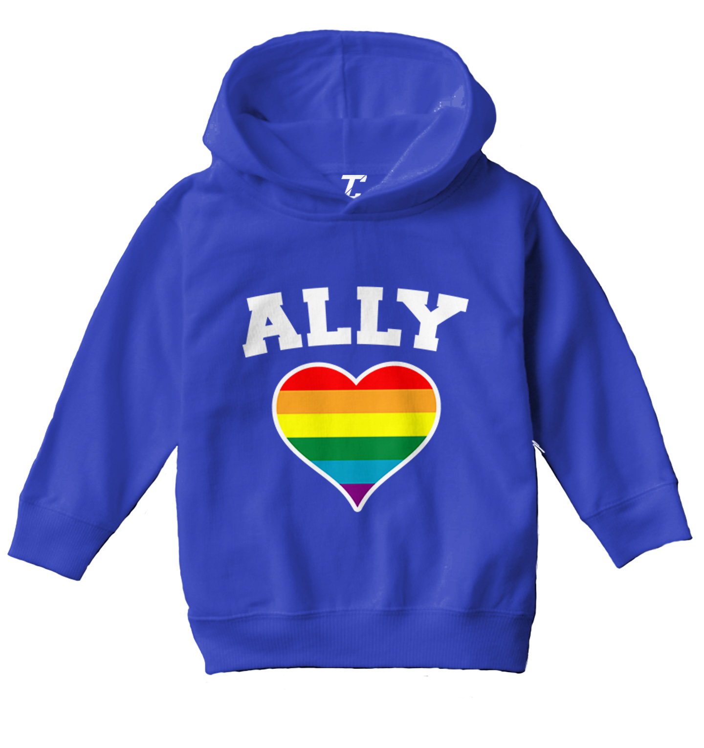 Ally Rainbow Heart - LGBTQ Pride Support Love Is Love Toddler/Youth Hoodie - Picture 11 of 12