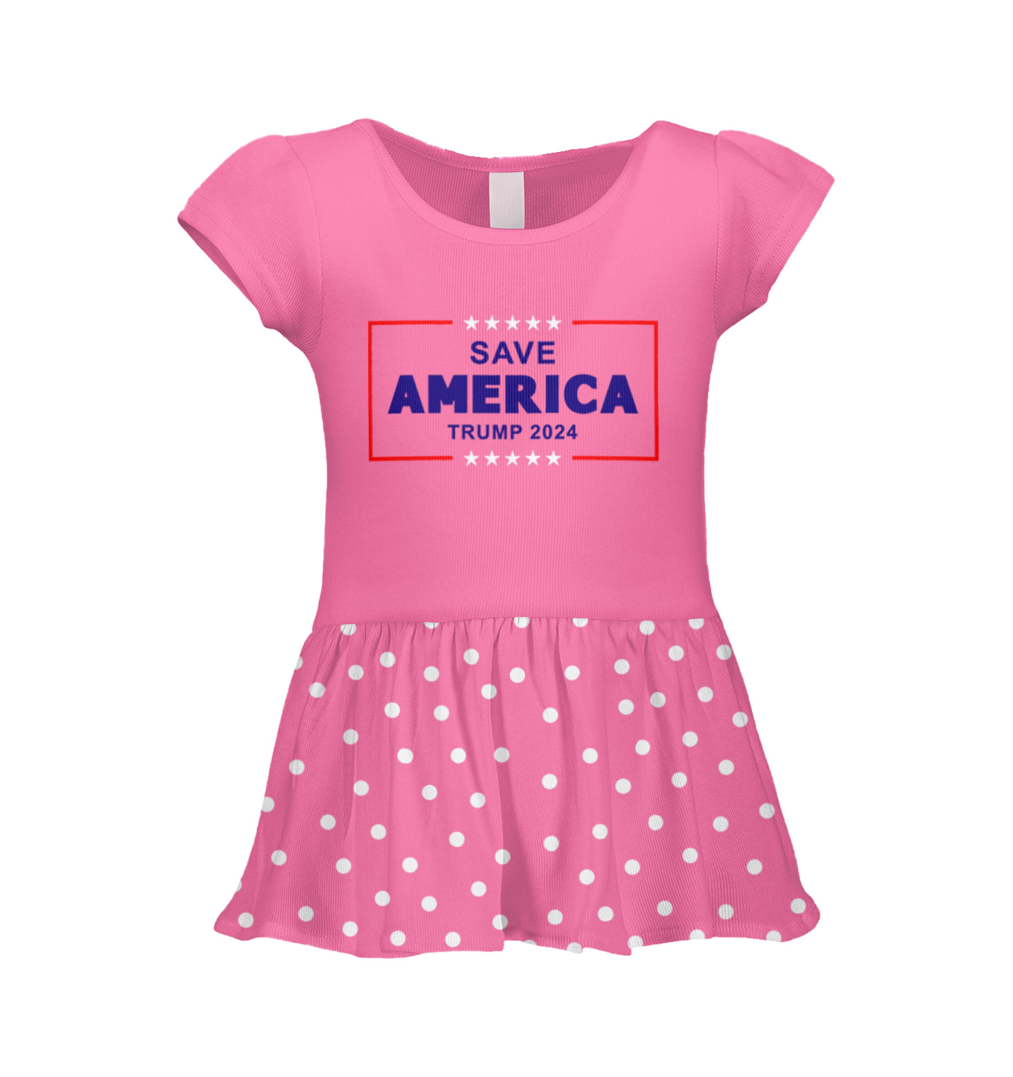 Save America Trump 2024 Blue - President Donald MAGA Infant/Toddler Dress