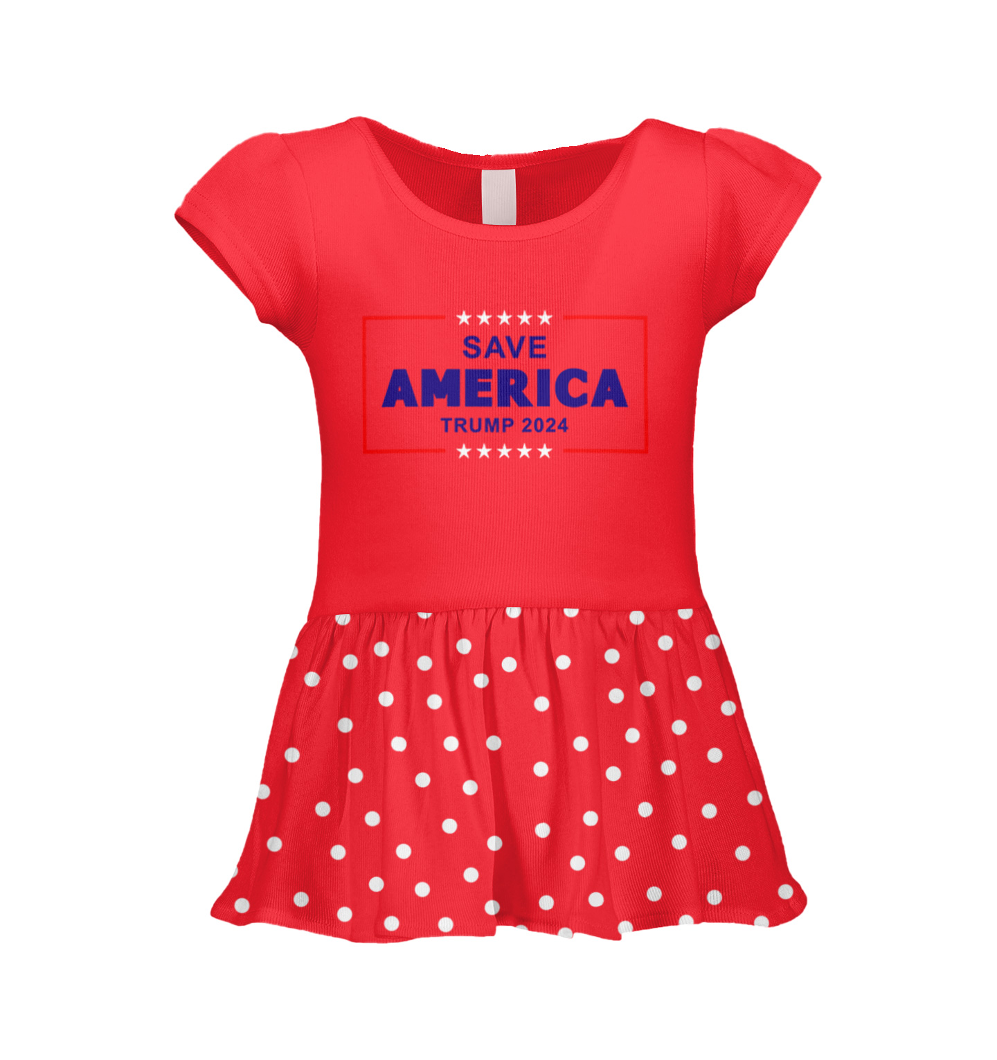 Save America Trump 2024 Blue - President Donald MAGA Infant/Toddler Dress